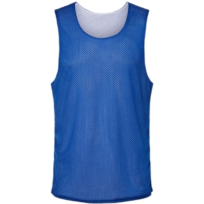 Custom Mens Reversible Mesh Tank Royal/ White