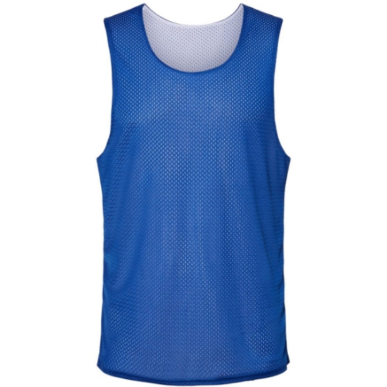 Custom Mens Reversible Mesh Tank Royal/ White