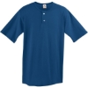 Custom Mens Two-Button Baseball Jersey Navy