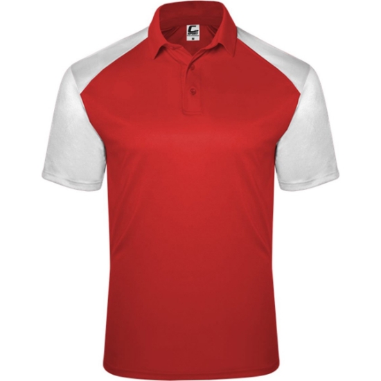 Custom Mens Sport Polo Red/ White