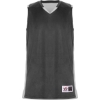 Custom Mens Crossover Reversible Jersey Charcoal/ White