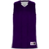 Custom Mens Crossover Reversible Jersey Purple/ White