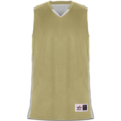 Custom Mens Crossover Reversible Jersey Vegas Gold/ White