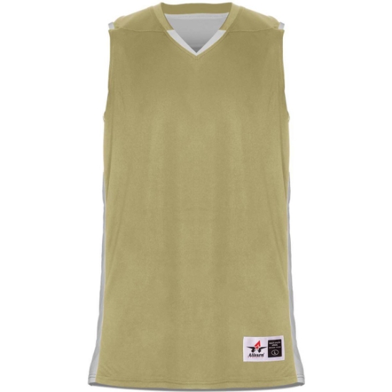 Custom Mens Crossover Reversible Jersey Vegas Gold/ White