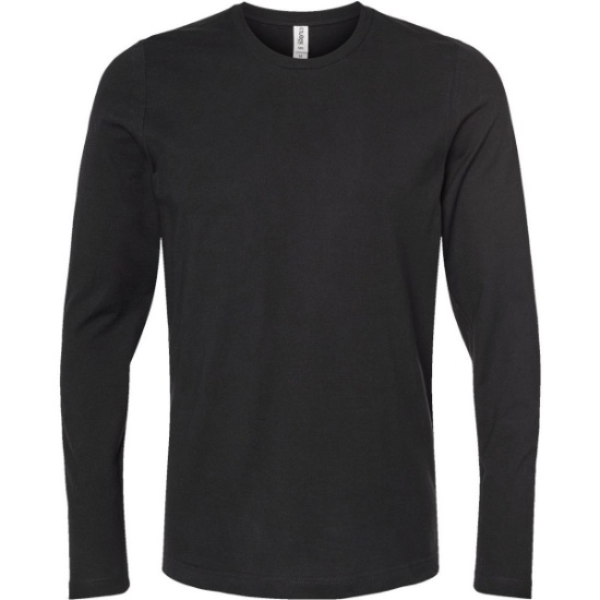 Custom Unisex Premium Cotton Long Sleeve T-Shirt Black