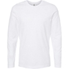 Custom Unisex Premium Cotton Long Sleeve T-Shirt White