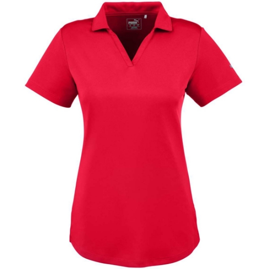 Custom Womens Icon Golf Polo High Risk Red