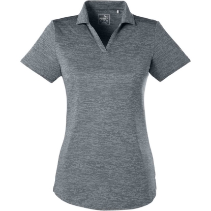 Custom Womens Icon Heather Polo Quiet Shade