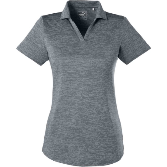 Custom Womens Icon Heather Polo Quiet Shade