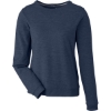 Custom Womens Cloudspun Crewneck Sweatshirt Navy Blazer Heather