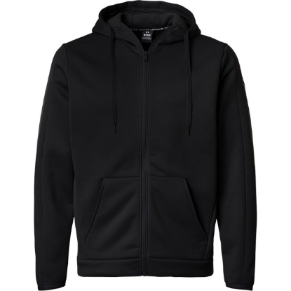 Custom Mens Armour Fleece Pro Hooded Full-Zip Black/ White