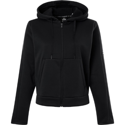 Custom Womens Armour Fleece Pro Hooded Full-Zip Black/ White