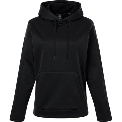 Custom Womens Armour Fleece Pro Hooded Sweatshirt Black/ White