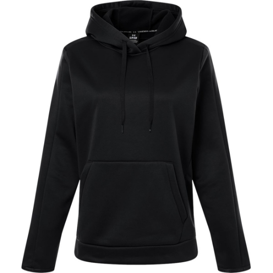 Custom Womens Armour Fleece Pro Hooded Sweatshirt Black/ White
