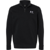 Custom Mens Icon Fleece Quarter-Zip Pullover Black/ White