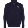 Custom Mens Icon Fleece Quarter-Zip Pullover Midnight Navy/ White