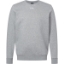Custom Mens Team Icon Fleece Crew Mod Grey Light Heather/ White