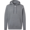 Custom Mens Team Icon Fleece Hooded Sweatshirt Pitch Grey Medium Heather/ White