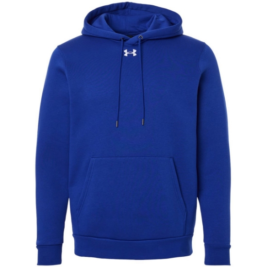 Custom Mens Team Icon Fleece Hooded Sweatshirt Royal/ White