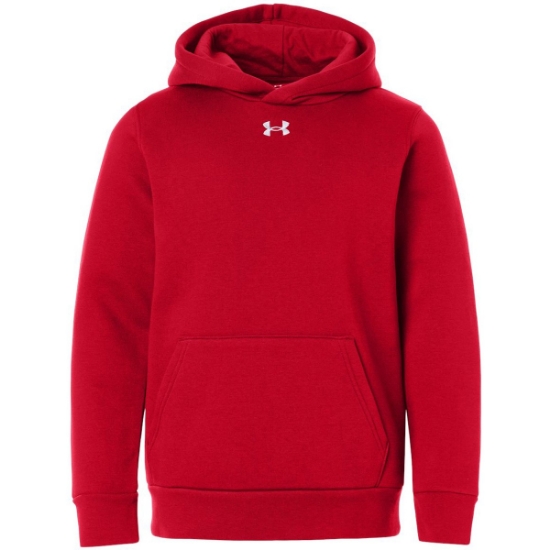 Custom Youth Team Icon Fleece Hooded Sweatshirt Red/ White
