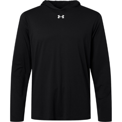 Custom Mens Team Vanish Hooded Long Sleeve T-Shirt Black/ White