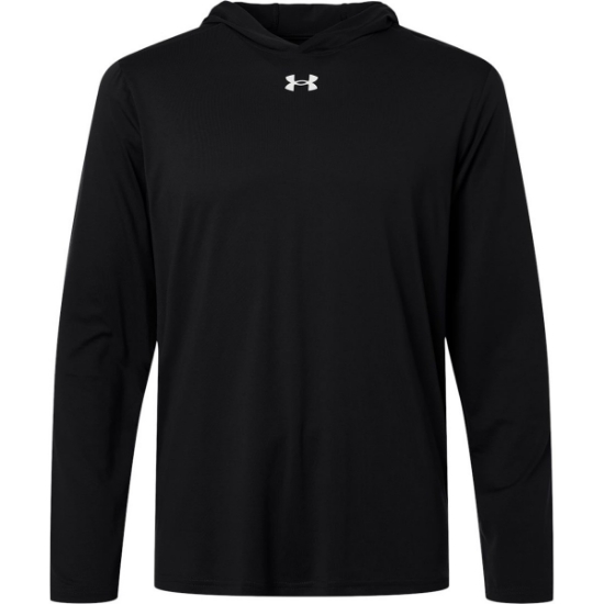 Custom Mens Team Vanish Hooded Long Sleeve T-Shirt Black/ White
