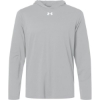Custom Mens Team Vanish Hooded Long Sleeve T-Shirt Mod Grey/ White