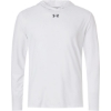 Custom Mens Team Vanish Hooded Long Sleeve T-Shirt White/ Pitch Grey