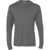 Custom Unisex Triblend Hooded Long Sleeve Pullover T-Shirt Premium Heather