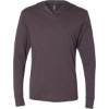 Custom Unisex Triblend Hooded Long Sleeve Pullover T-Shirt Vintage Purple
