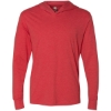 Custom Unisex Triblend Hooded Long Sleeve Pullover T-Shirt Vintage Red