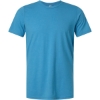 Custom Unisex Combed CVC T-Shirt Heather Aquamarine