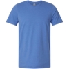 Custom Unisex Combed CVC T-Shirt Heather Columbia Blue