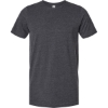 Custom Unisex Combed CVC T-Shirt Heather Dark Grey