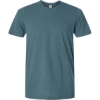 Custom Unisex Combed CVC T-Shirt Heather Deep Teal