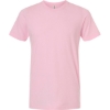 Custom Unisex Combed CVC T-Shirt Heather Light Pink