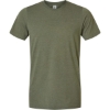Custom Unisex Combed CVC T-Shirt Heather Military Green