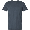 Custom Unisex Combed CVC T-Shirt Heather Navy Blue