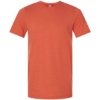 Custom Unisex Combed CVC T-Shirt Heather Orange
