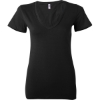 Custom Women’s Jersey Deep V-Neck Tee Black