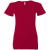 Custom Women’s Jersey Deep V-Neck Tee Red