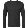 Custom Mens Triblend Long Sleeve T-Shirt Vintage Black