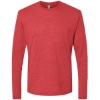 Custom Mens Triblend Long Sleeve T-Shirt Vintage Red