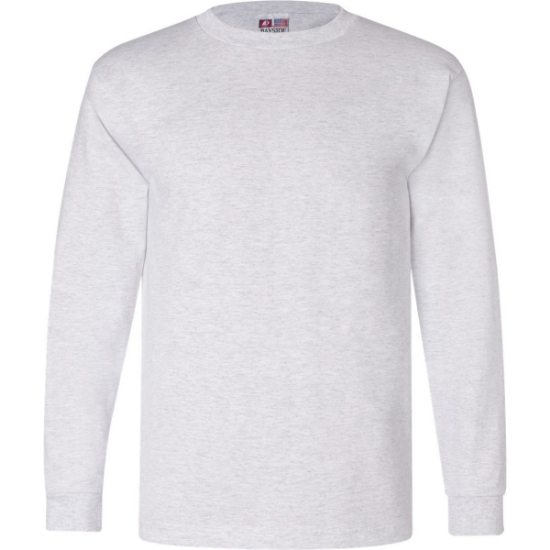Custom Unisex USA-Made Long Sleeve T-Shirt Ash