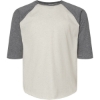 Custom Youth Baseball Fine Jersey Three-Quarter Sleeve Tee Natural Heather/ Granite Heather