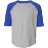 Custom Youth Baseball Fine Jersey Three-Quarter Sleeve Tee Vintage Heather/ Vintage Royal