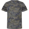 Custom Youth Football Fine Jersey Tee Vintage Camo/ Vintage Smoke