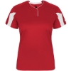 Custom Womens Striker Placket Red/ White