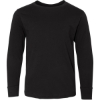 Custom Youth Fine Jersey Long Sleeve Tee Black