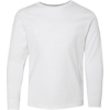 Custom Youth Fine Jersey Long Sleeve Tee White